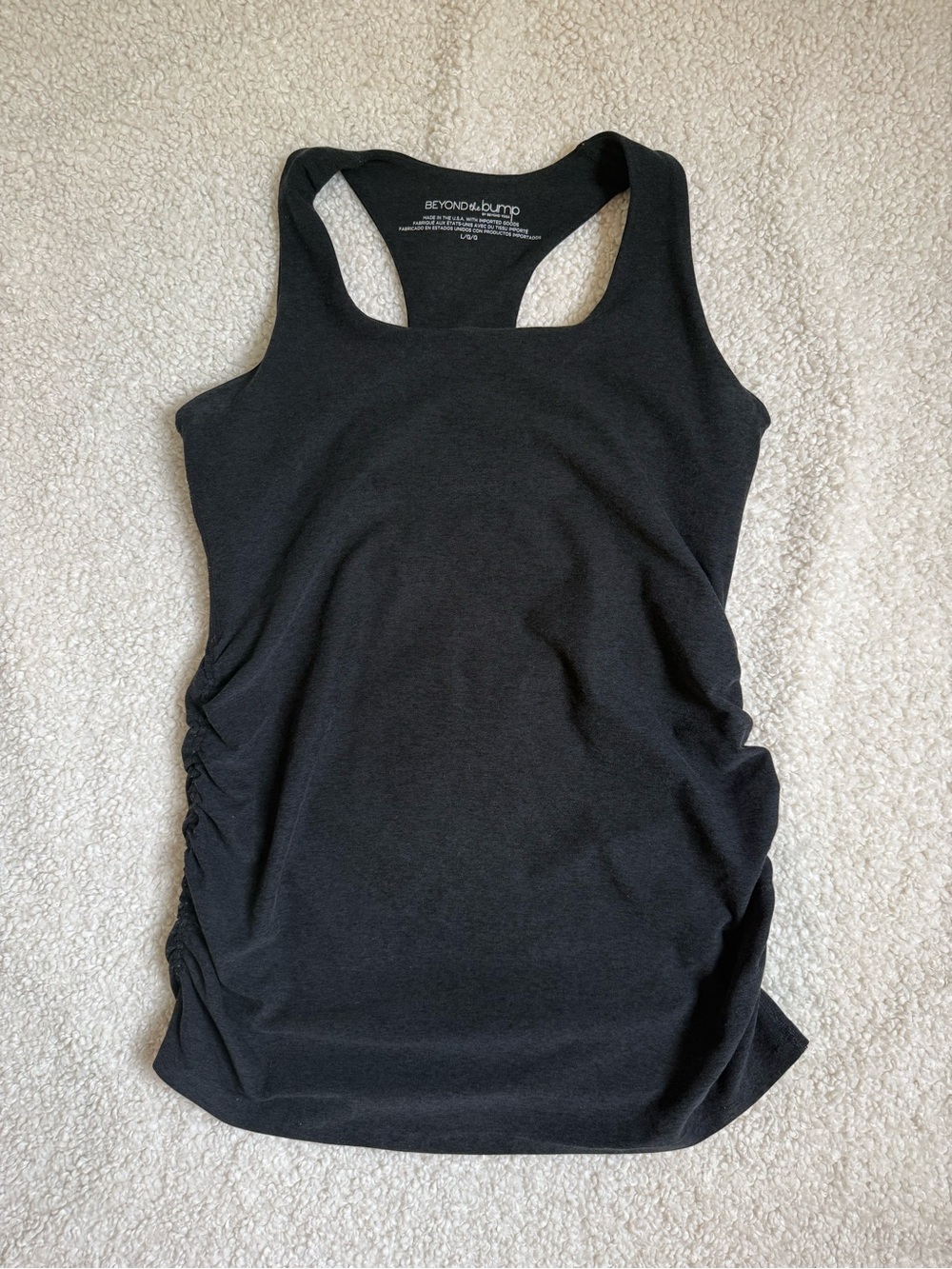 Beyond Yoga Black Racerback Maternity Tank